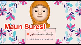 Maun Suresi / Talimli / Ezber Resimi