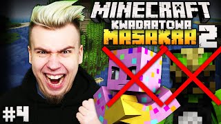 DRAMA W DRUŻYNIE ZIELONYCH! Minecraft Kwadratowa Masakra #4