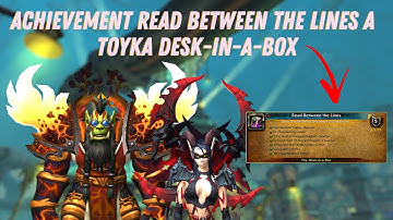 ACHIEVEMENT READ BETWEEN THE LINES + TOYKA DESK-IN-A-BOX | PATCH 11.1 UNDERMINE w/@Experimenst