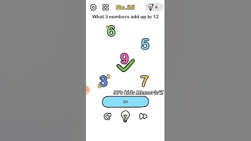 #35 Brain Out - What 3 numbers add up to 12