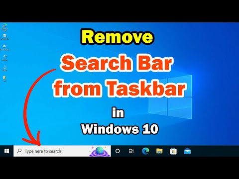 How to Remove Windows 10 Search Bar from Taskbar - 2024