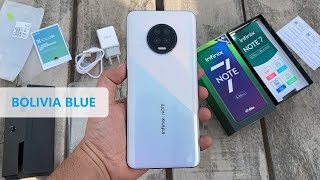 infinix NOTE 7 UNBOXING in BOLIVIA BLUE COLOR