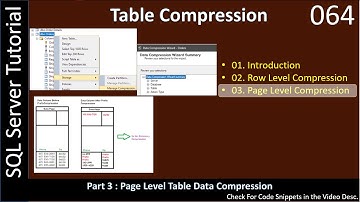Table Compression | Part 3 - Page Level Compression | SSMS TSQL Tutorial #64