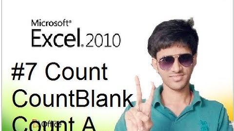 #7 How to Use Count Count blank & Count A in MS Excel (Hindi/Urdu) Shubham Jangid