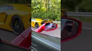 Lamborghini Aventador vs Ferrari 488 roll race! Both Tuned w/ Exhaust 💨