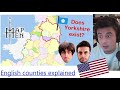 American Reacts to English counties explained | Map Men - Jay Foreman