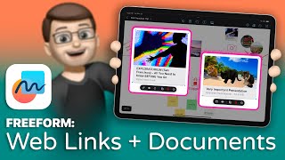 Freeform: Embedding Websites and Attaching Documents  |  Complete Guide for iPad (6/9)