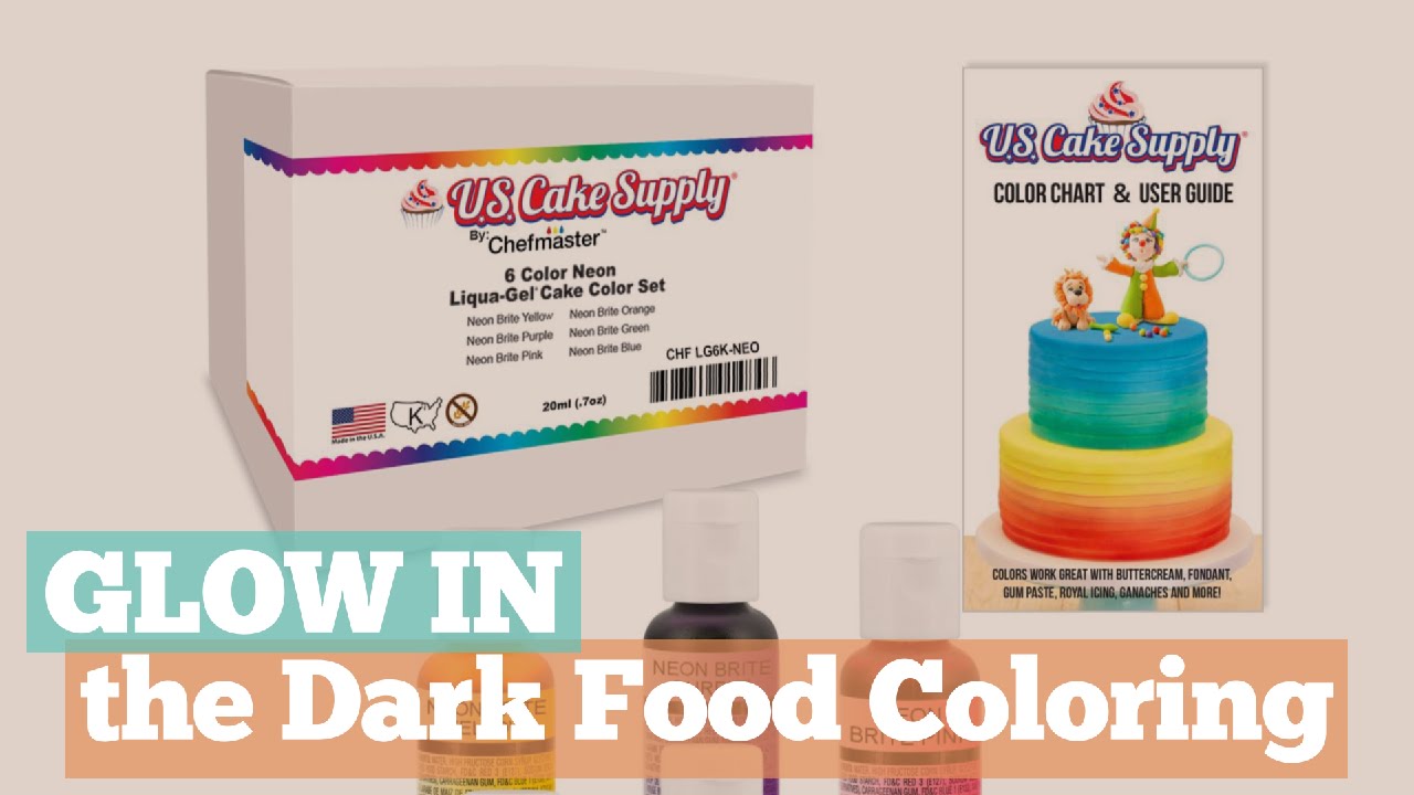 ROLKEM LUMO GEL Set of 6 glow in the Dark Food Coloring 