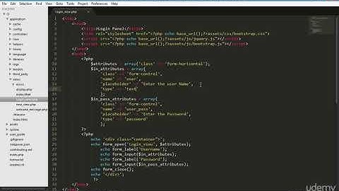 PART23 Codeigniter Completing Form View for Login Panel Fullcourse 2018 CODEIGNITER php