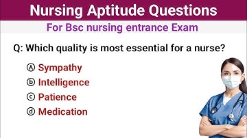 bsc nursing aptitude questions | nursing aptitude mcq for bsc nursing entrance exam 2025