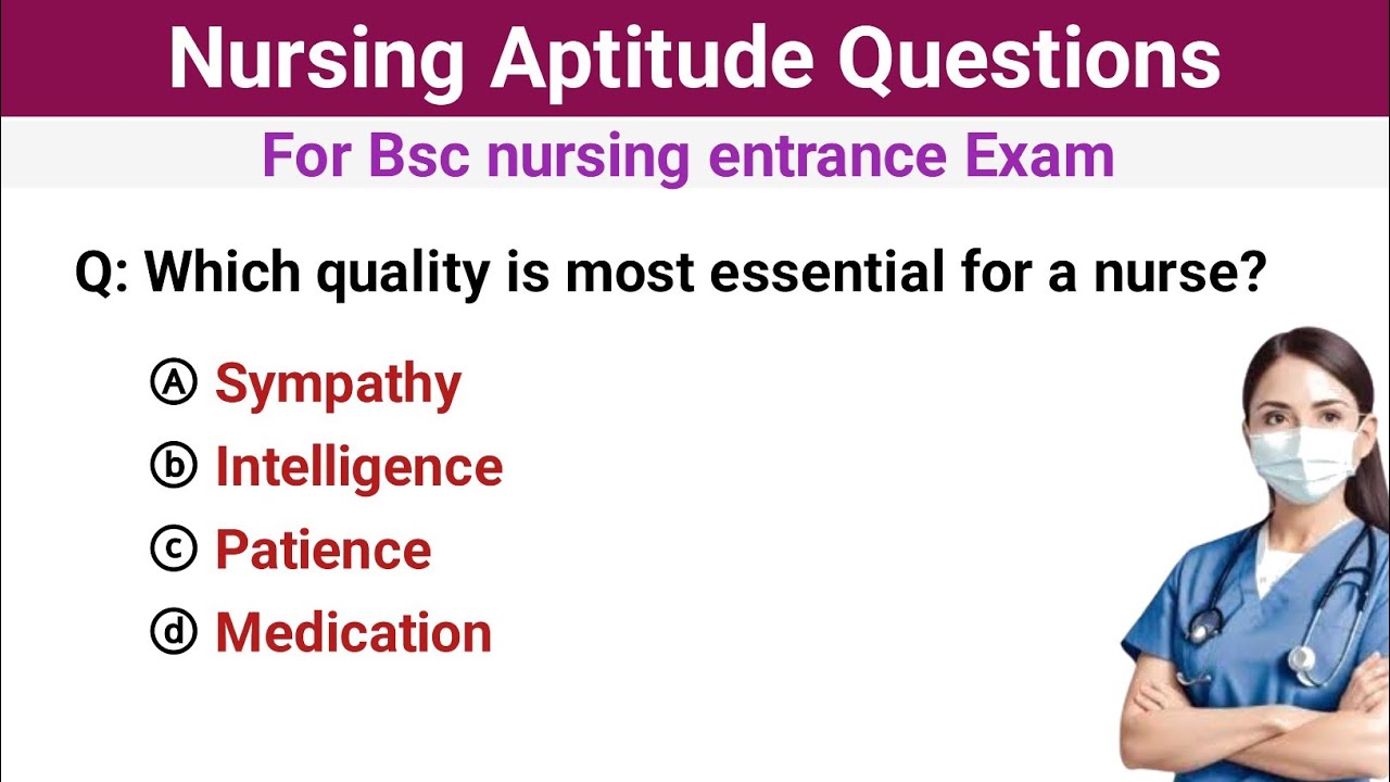 bsc nursing aptitude questions | nursing aptitude mcq for bsc nursing entrance exam 2025
