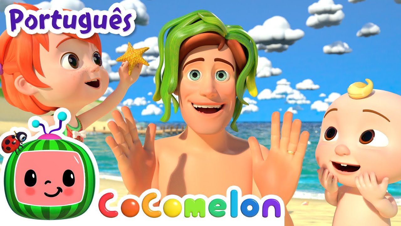 Pai e filha na praia | Cocomelon em Português | Desenhos Animados e Músicas Infantis