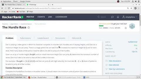 Hurdle Race Hacker Rank Solution in C Programming
