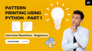 Pattern Printing Using Python | Best Approach | Python Interview Questions