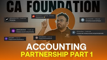 CA Foundation: Accounting | Partnership Accounts Part 1 | CA Akhilesh
