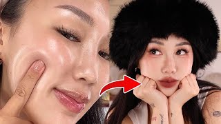 Winter Morning Glass Skincare Routine & Makeup