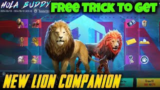 Trick To Get Free Lion Hola Buddy In Pubg Mobile | New Lion Companion Hola Buddy Spin Pubg