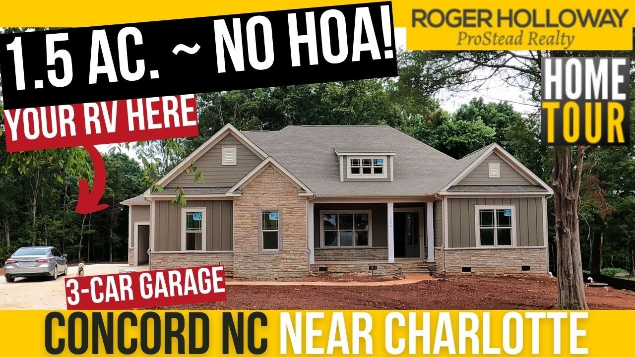 Concord NC Home for Sale with Large Lot No HOA! YouTube