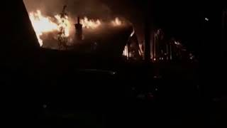Сильный пожар в Вересниках. 24 октября 2017