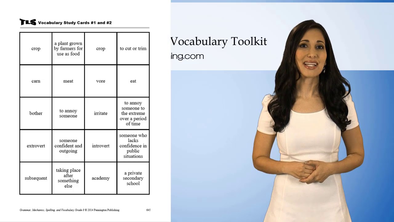 free grade 8 vocabulary worksheets flashcards and test youtube