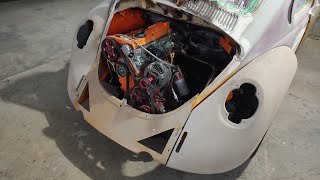 coloquei  o motor e o câmbio no Fusca ap LLARA 2.0 by Binho Top Garage 4,575 views 6 months ago 8 minutes, 30 seconds