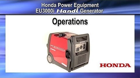 EU3000i Handi Generator Operation