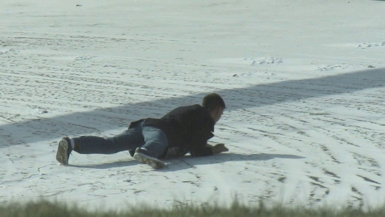 Guy ALMOST Falls Through Ice! YouTube