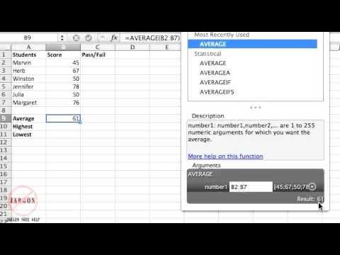 Introduction to Functions in Excel for Mac - YouTube
