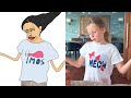Nastya play hide and seek with her dad funny drawing memes - Like Nastya funny drawing meme