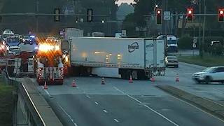 First Alert Traffic: Semi blocks lanes on Athens Highway