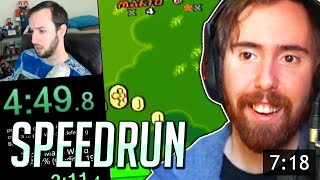 Asmongold IMPRESSED by a PERFECT Super Mario World Speedrun by Sethbling