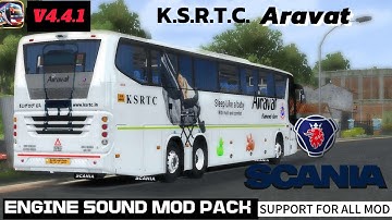 🔥KSRTC AIRAVT SCANIA METROLINK REAL💯  BUS ENGINE SOUND MOD PACK SUPPORT FOR ALL MOD BUSSID V4.4.1