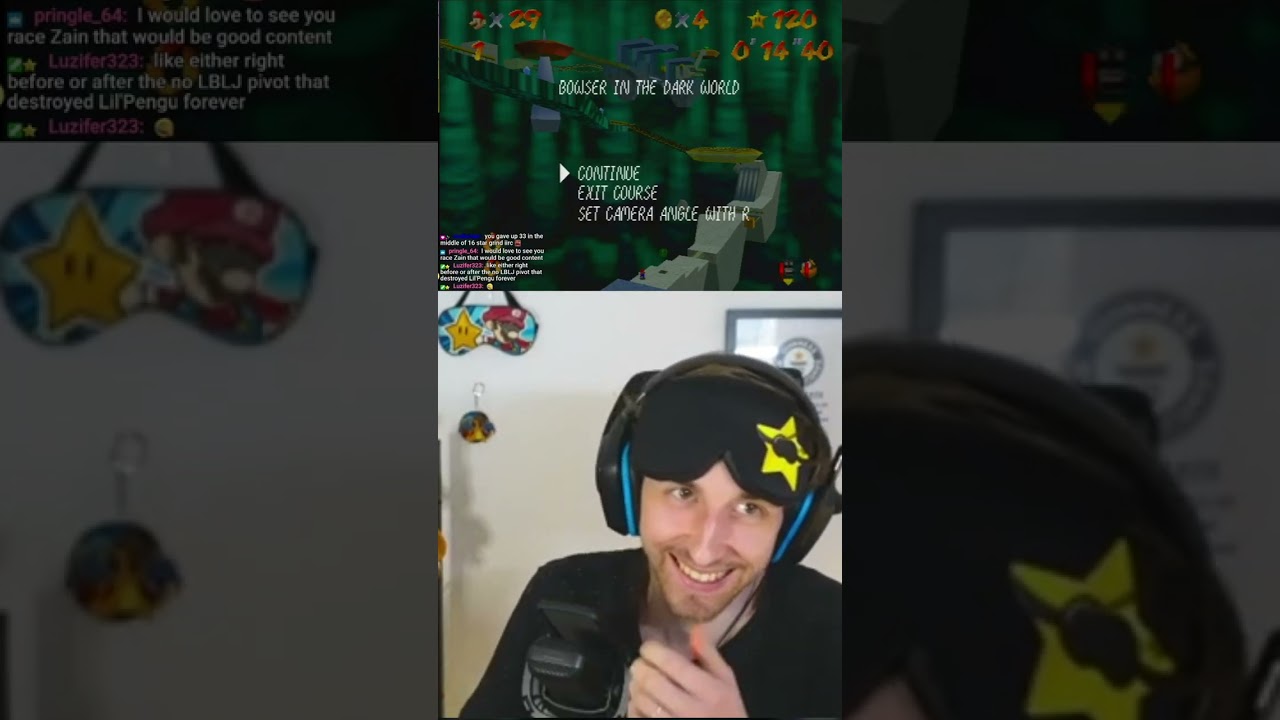 CAT MID-Speedrun?! 🤣🤣 #surprise #speedrun #sm64