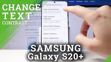 How to Activate High Contrast Text in Samsung Galaxy S20+ | Switch Off Text Contrast