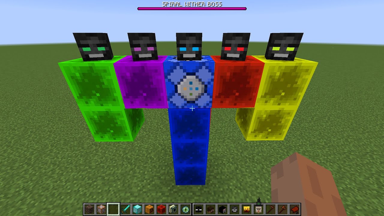 what if you create a SPIRAL WITHER BOSS in MINECRAFT (memes pack) - YouTube