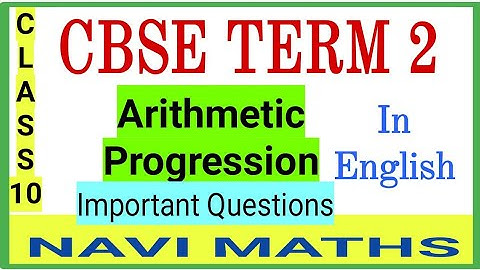 CBSE Class 10 Arithmetic Progression Important Questions / 10th Maths Term 2 Important questions
