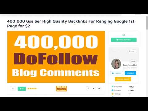 Buy 400,000 Gsa Ser High Quality Backlinks For Ranging Google 1st Page on SEOClerks