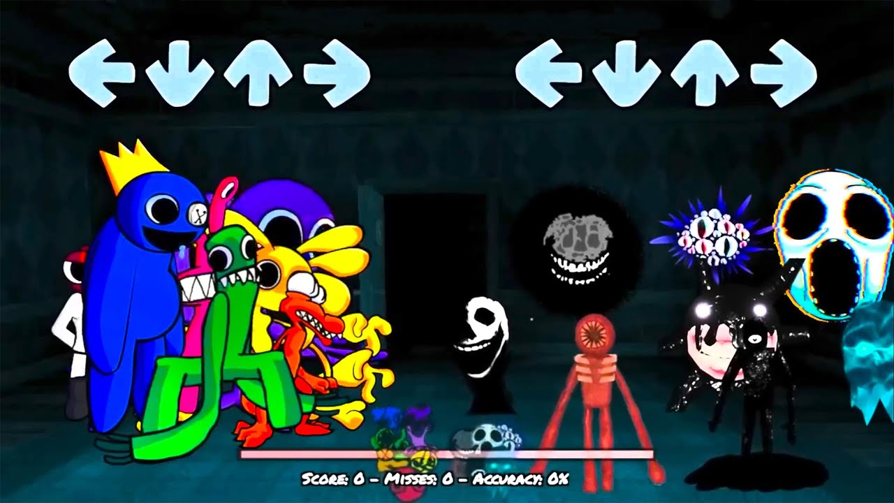 FNF DOORS But New Rainbow Friends Sings It 🎶 Friday Night Funkin