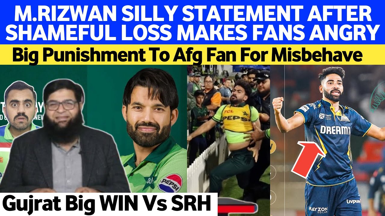 Pakistan Razwan Rant Rizwan Shameful Statement Makes Pak Media ANGRY | Big Punishment To Afg ...