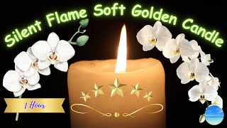 🕯️Silent Flame🔥Golden Beeswax Candle for Deep Relaxation, Meditation & Sleep 1 Hours No-Loop Burn🕰️