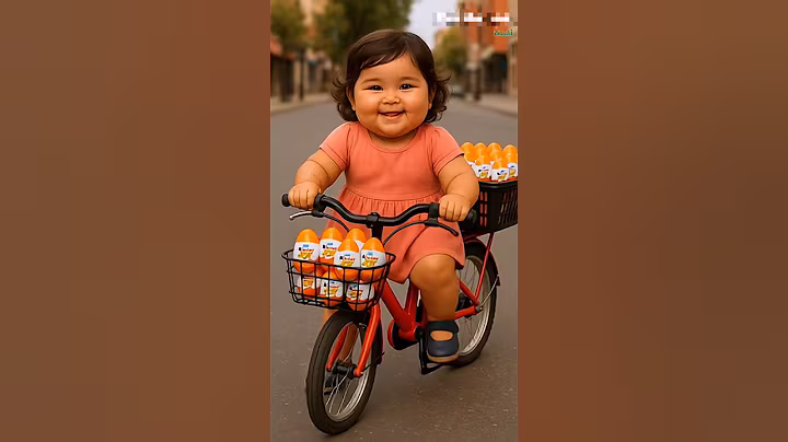 cute baby brings kinderjoy 😍| #ai#cute #girl #kulfi #icecream #baby #kinderjoy