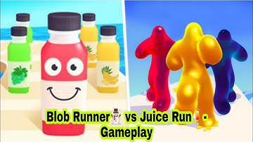 ✓Blob Runner☃️ vs Juice Run🍹- Gameplay iOS, Android Video Pro Walkthrough Mobile Game All Levels |