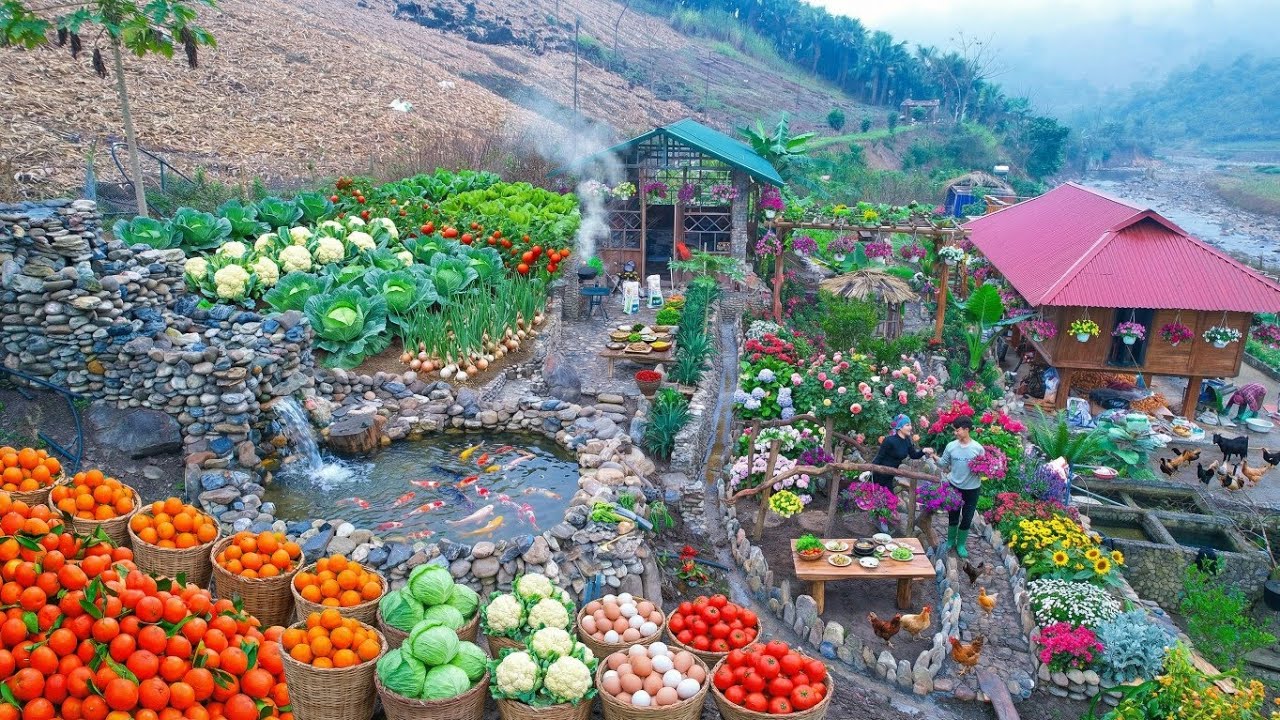 Невозможно в рекордно короткие сроки 😱 Автономный сбор урожая, розовый сад и ферма по выращиванию