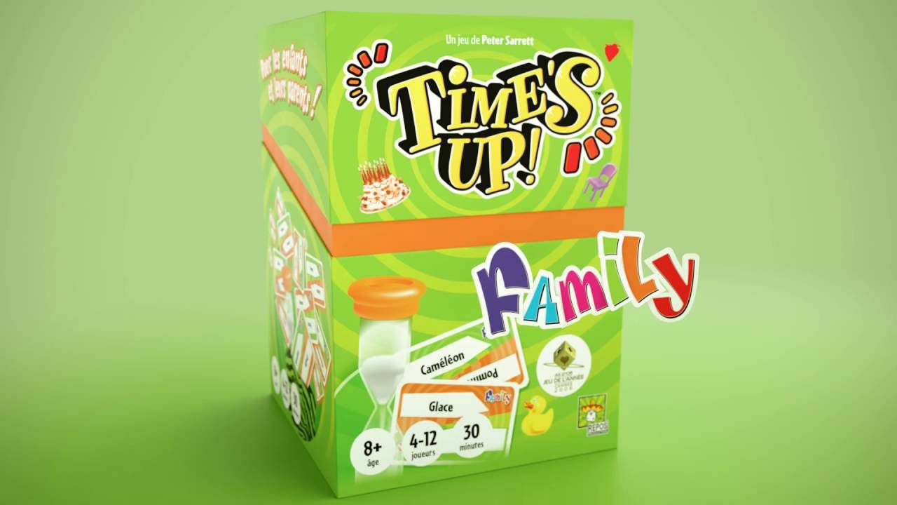 Time's Up Family Vert avec Timer - Jeu de société - Jeu famille