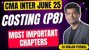 CMA Inter Cost (P8) - ABC Analysis