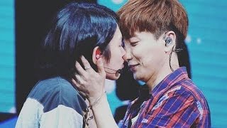 160528 Super Junior Heechul Leeteuk Kiss + parody Dots Supercamp in macau'