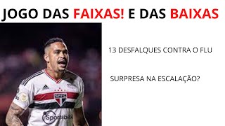 São Paulo tem 13 desfalques para jogo contra o Fluminense