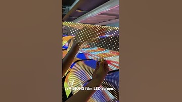 See through film led screen #transparentleddisplay #tech #design