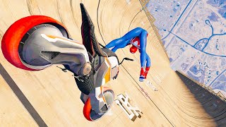 Gta 5 Spiderman Crazy Longest Jumps Fails/Ragdolls (Euphoria Physics, Funny Moments) Vol.4