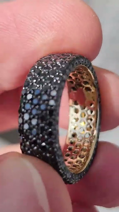 No words for this 🖤 black diamond pave set eternity band. #blackdiamond #weddingband #wedding #ido